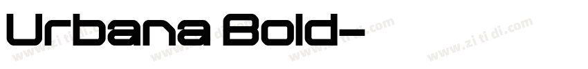 Urbana Bold字体转换